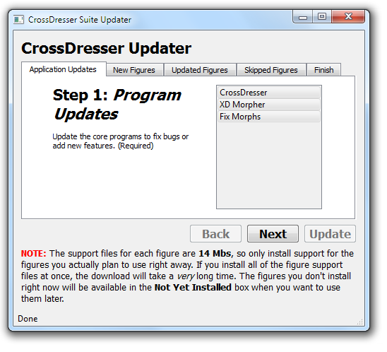 CrossDresser Updater Step 1